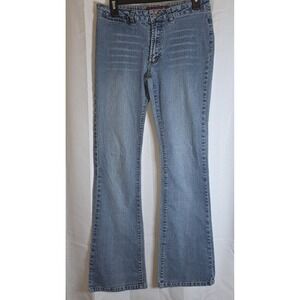 Vintage Zana Di Womens Sz 7 Flare Jeans Fading Low Rise Waist Y2K